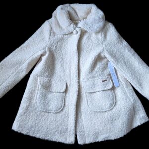 Tahari Cream Teddy Jacket 3T